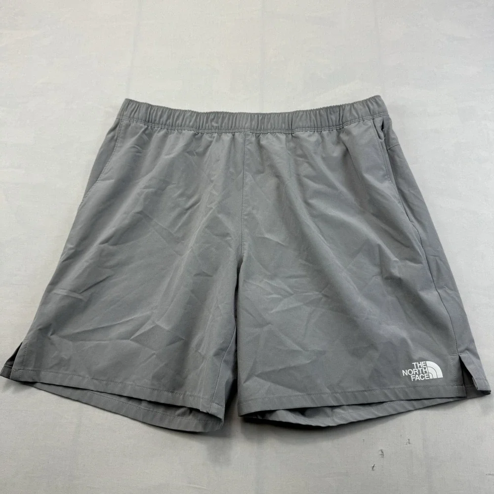 The North Face Mens L Gray Regular Fit Athletic Shorts